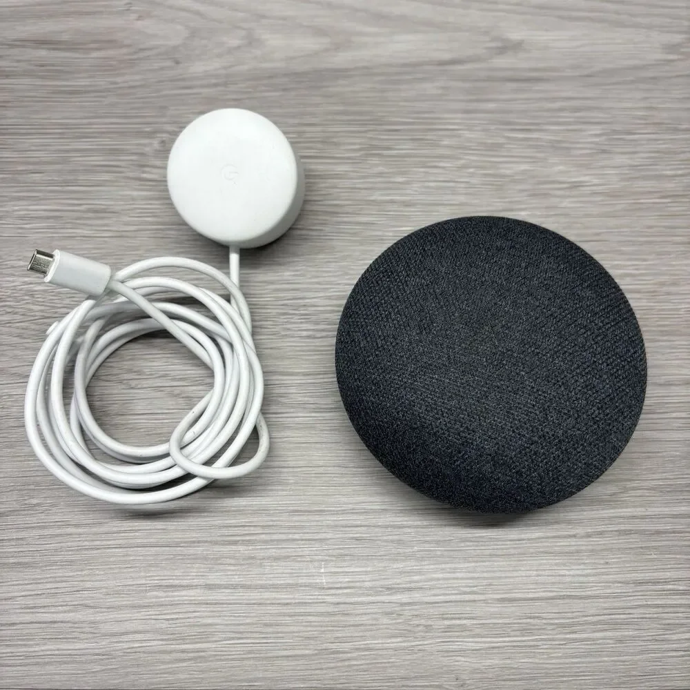 Google Home Mini Smart Speaker Assistant (Gen 1) - Charcoal - Tested - Picture 1 of 4